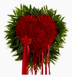 send hundred red roses elegant heart shaped big arrangement to dhaka, bangladesh