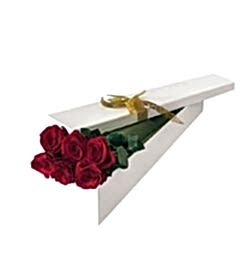 send 6 red roses in a box arrangement to dhaka, bangladesh