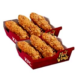 send skfc 6 pcs hot wings to dhaka