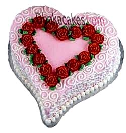 send 4.4 pounds vanilla heart shape cake by coopers to dhaka