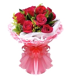 Send 12 Red Roses in Bouquet to Dhaka in Bangladesh